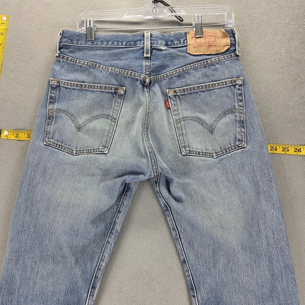 Vintage Levis 501 Jeans Mens Blue Straight Button Fly Y2K Mexico Fits 30x30